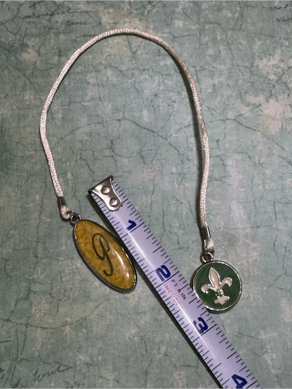 FLEUR DE LIS AND INITIAL P BOOKMARK